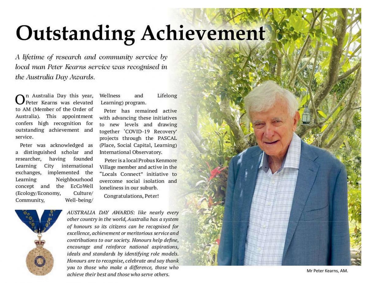 Peter Kearns AM Australia Award